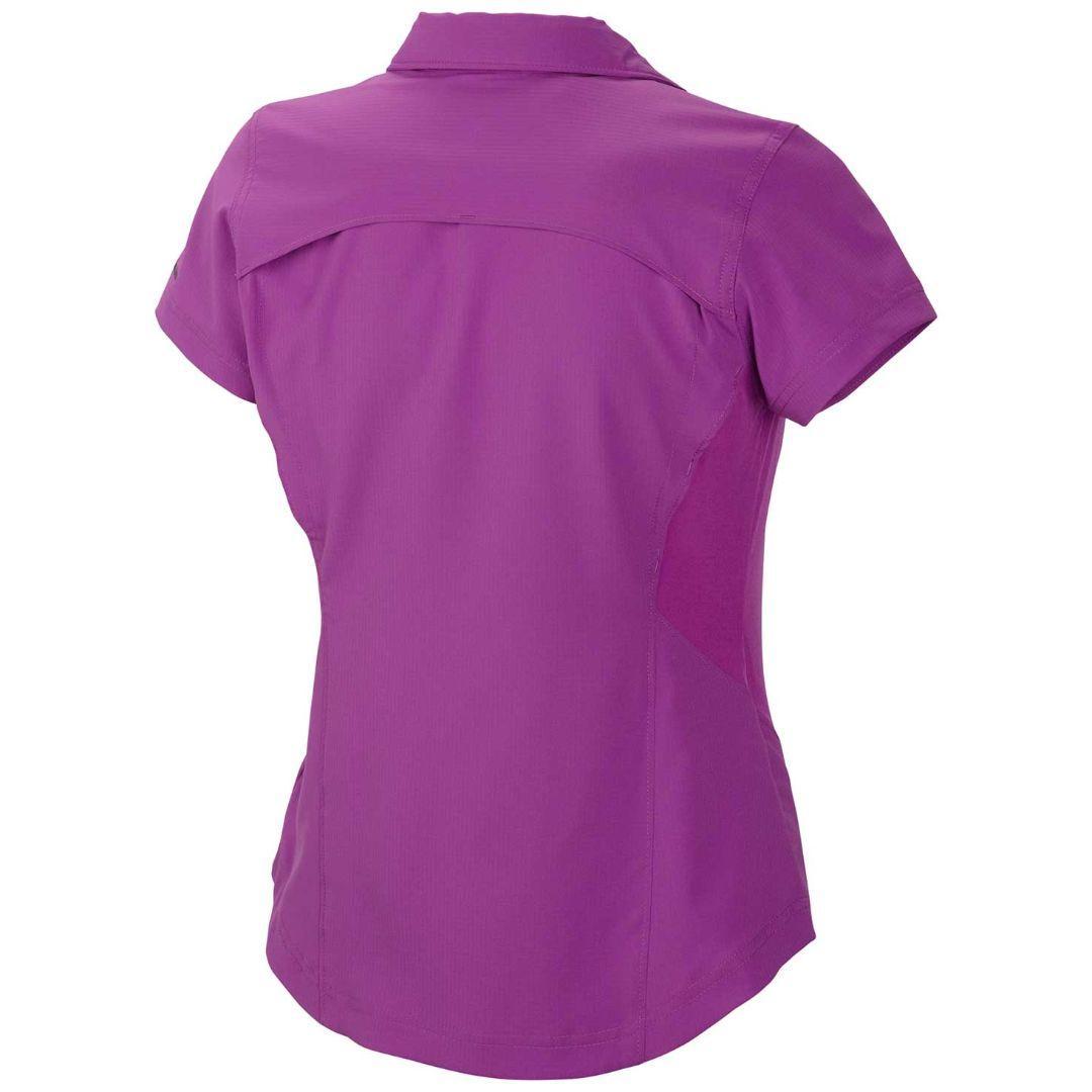 Columbia Women Purple Omni-Wick Silver Ridge Short Sleeve Shirt