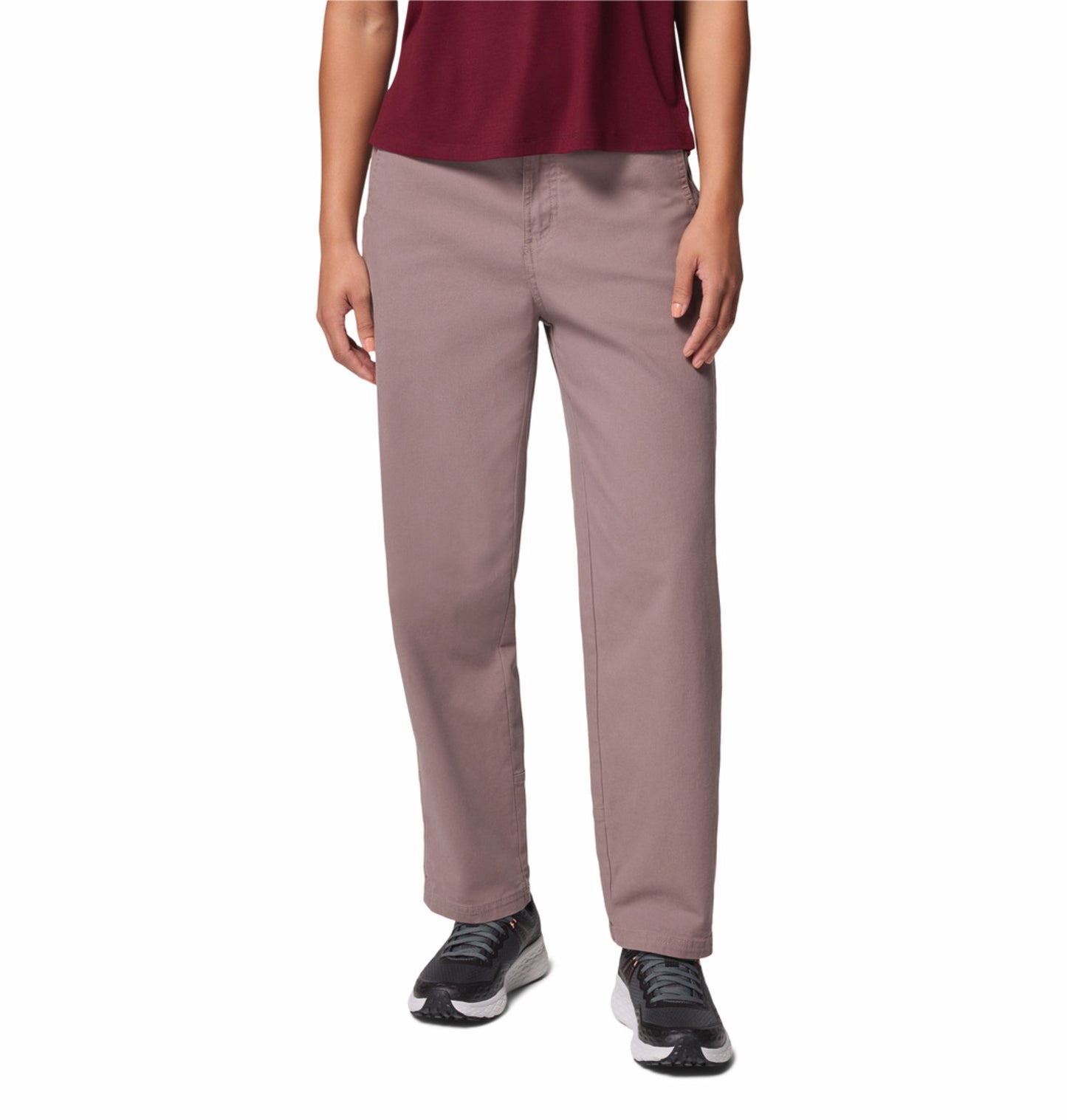 Columbia Women's Mauve ROC Straight Leg Pant for Outdoor Comfort