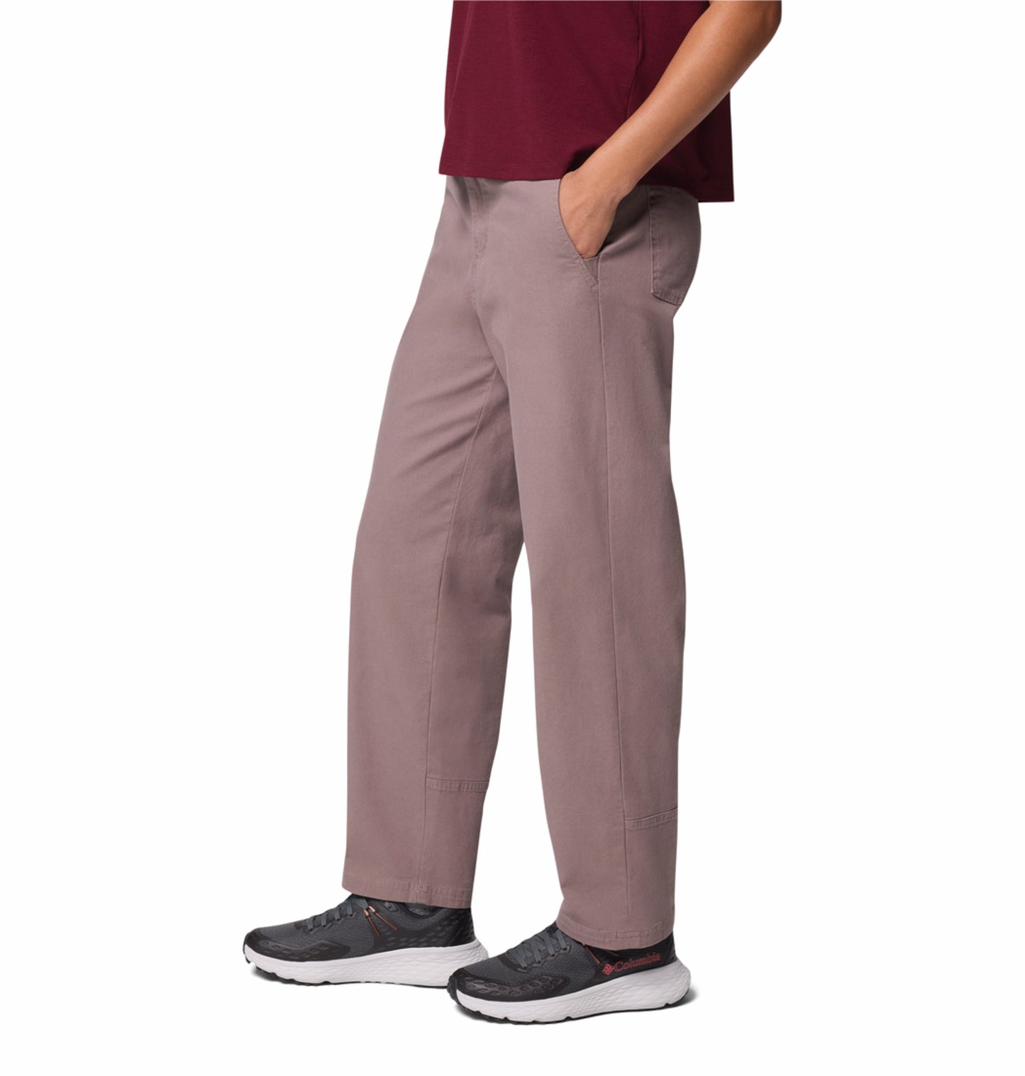 Columbia Women's Mauve ROC Straight Leg Pant for Outdoor Comfort