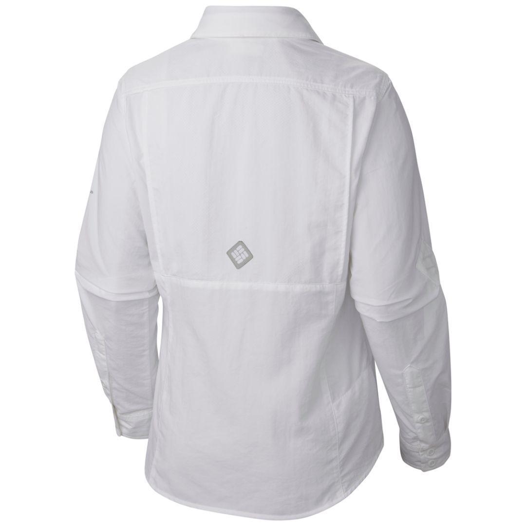 Columbia Women White Omni-Shield Cascades Explorer Long Sleeve Shirt