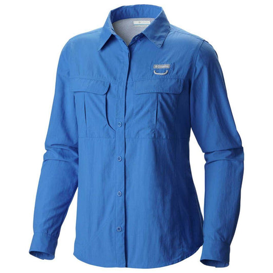 Columbia Women Blue Omni-Shield Cascades Explorer Long Sleeve Shirt
