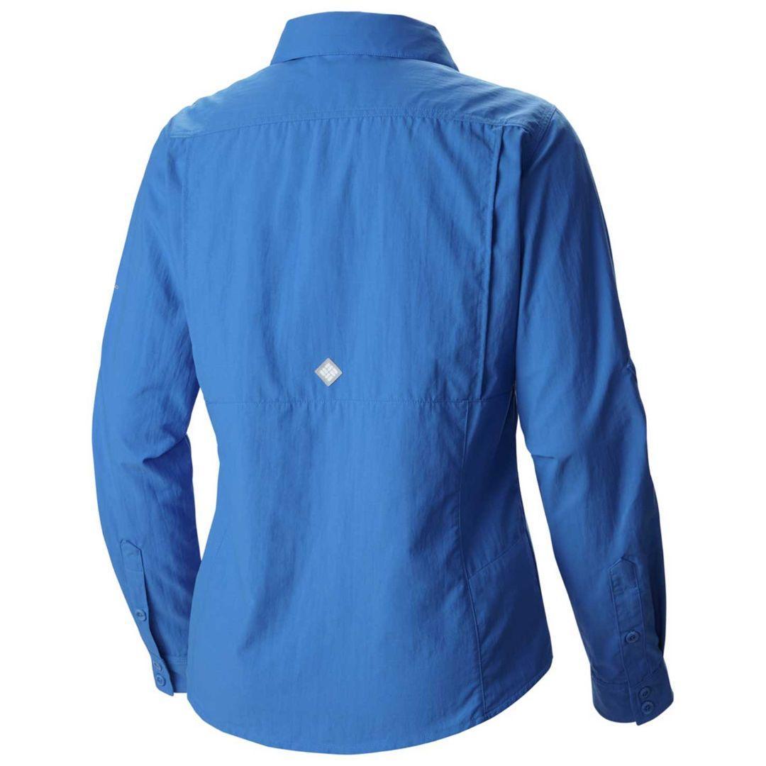 Columbia Women Blue Omni-Shield Cascades Explorer Long Sleeve Shirt
