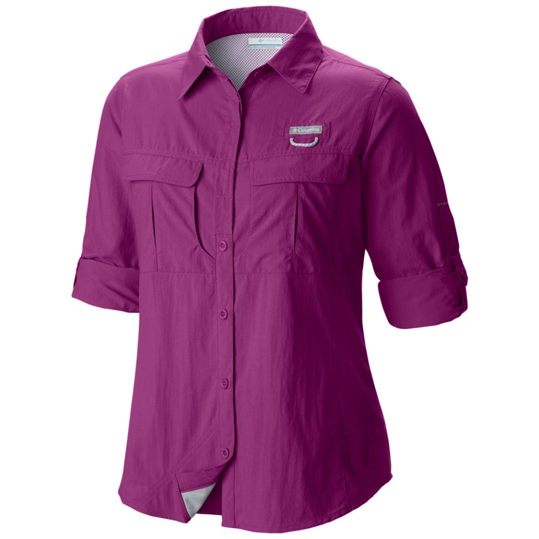 Columbia Women Purple Cascades Explorer Long Sleeve Shirt