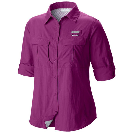Columbia Women Purple Cascades Explorer Long Sleeve Shirt