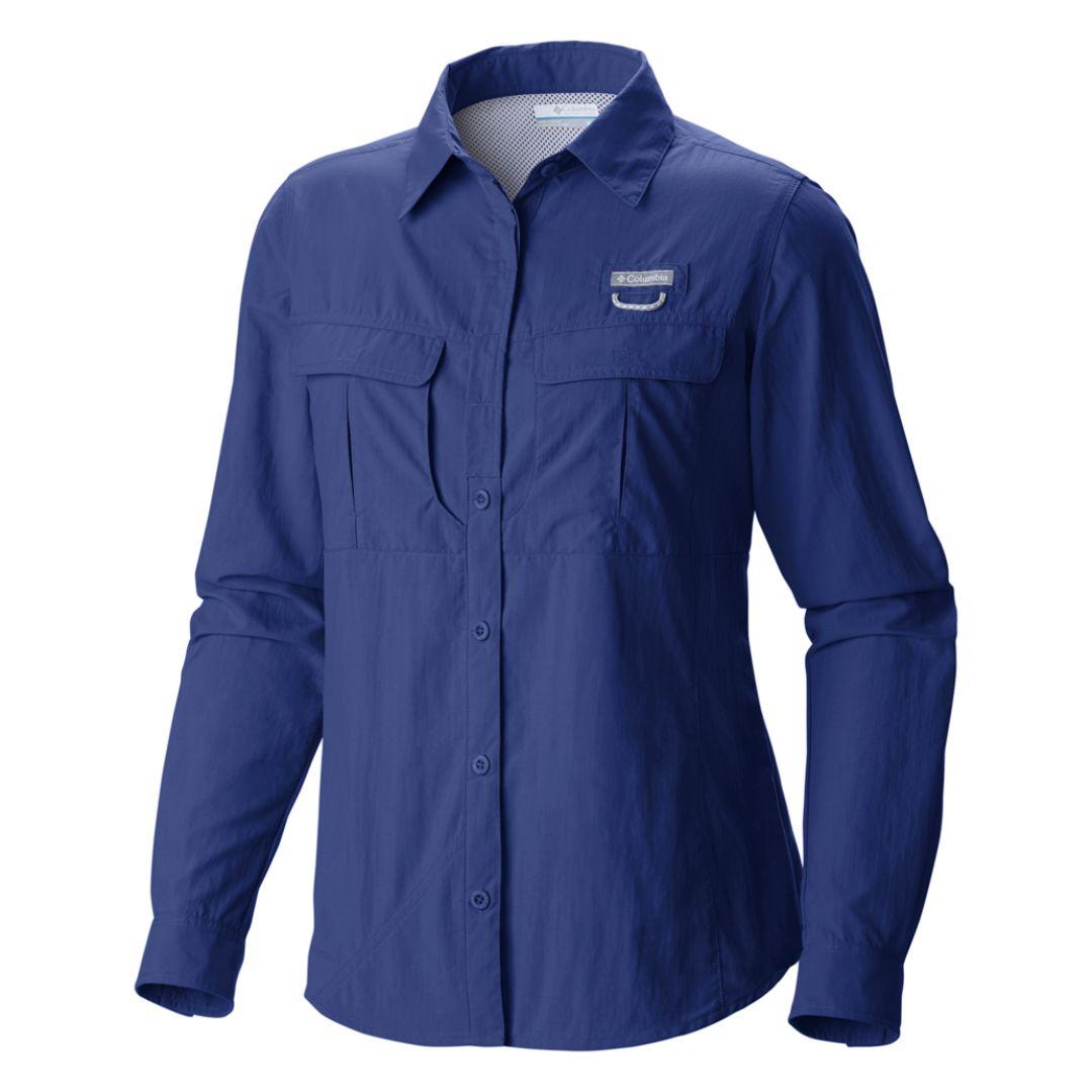 Columbia Women Purple Omni-Shield Cascades Explorer Shirt