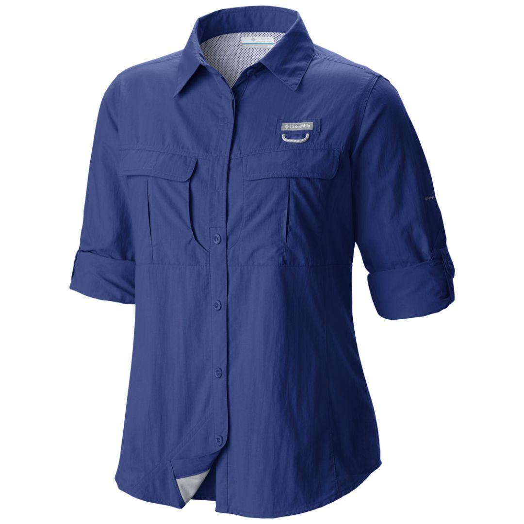 Columbia Women Purple Omni-Shield Cascades Explorer Shirt