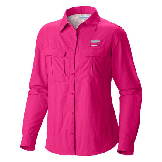 Columbia Women Red Cascades Explorer Long Sleeve Shirt