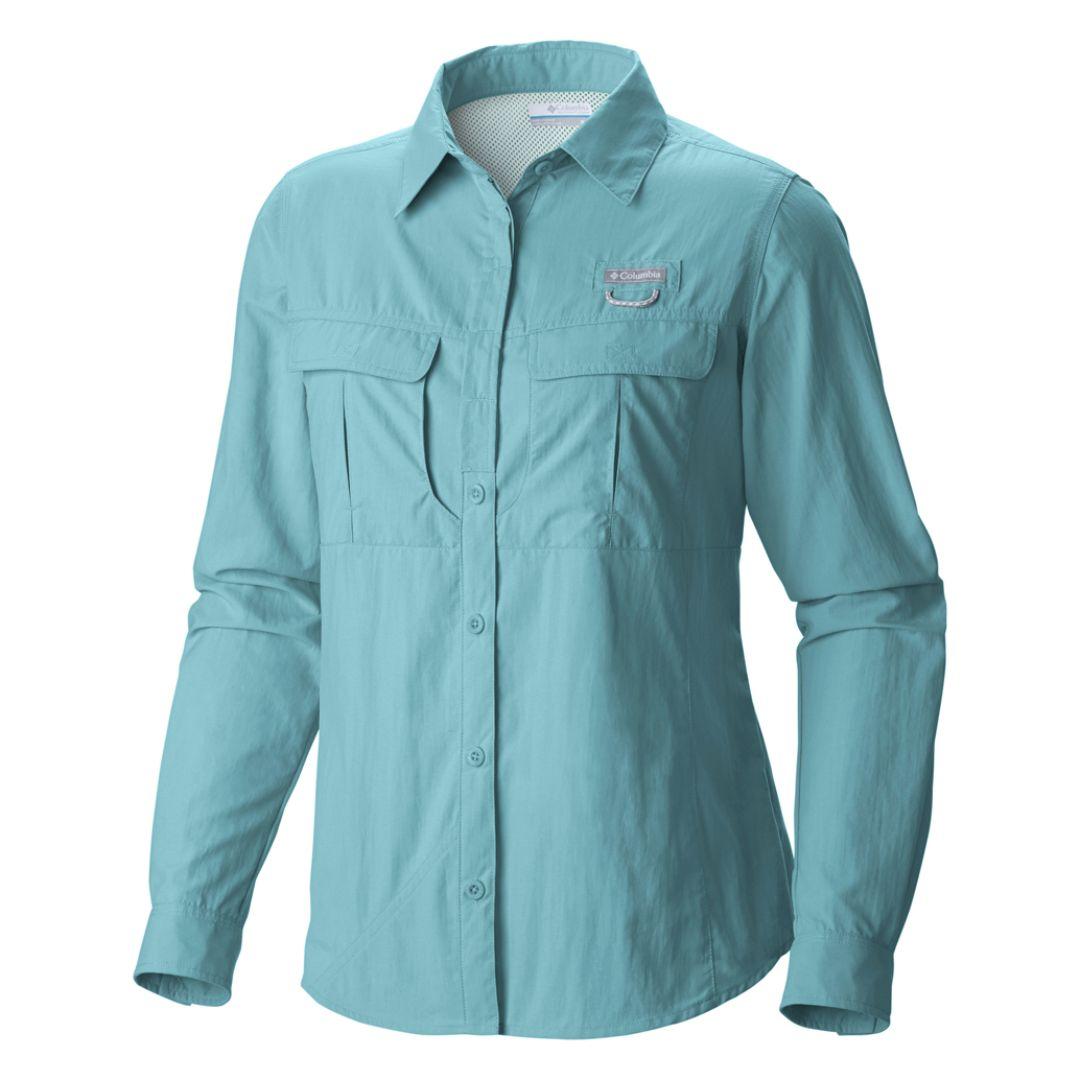 Columbia Women Red Omni-Shield Cascades Explorer Long Sleeve Shirt