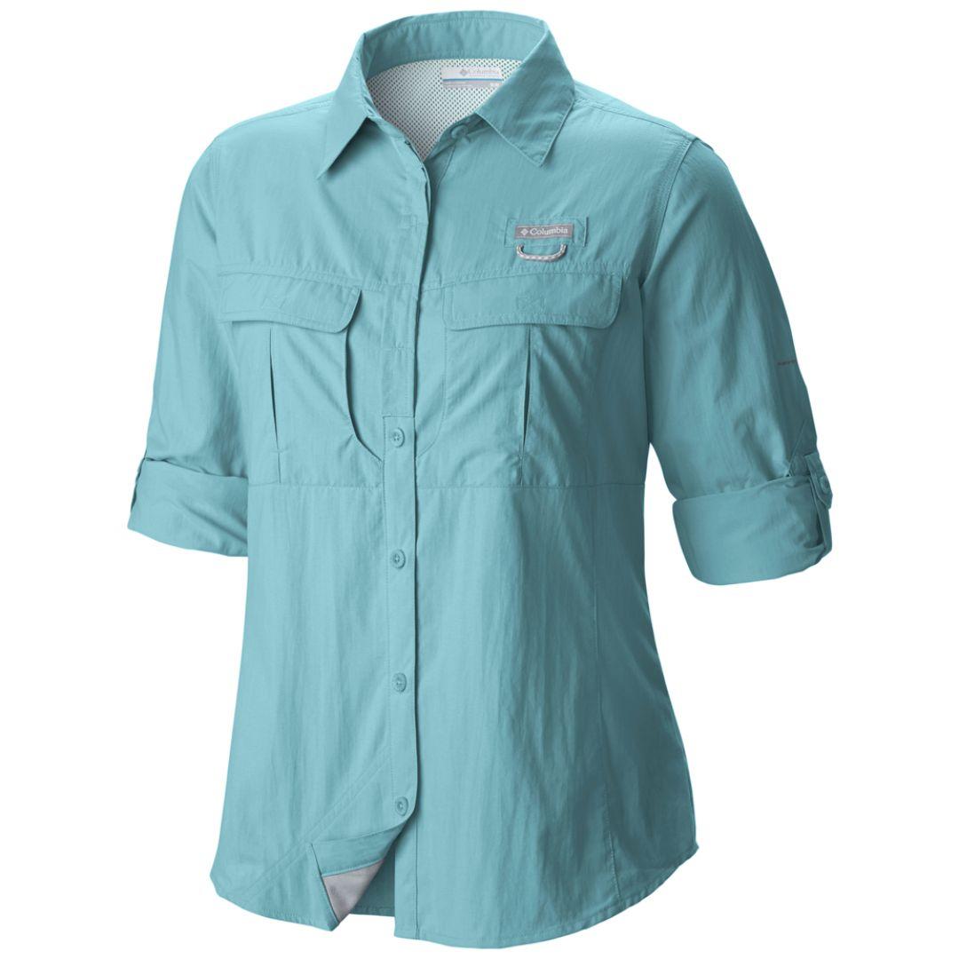 Columbia Women Red Omni-Shield Cascades Explorer Long Sleeve Shirt