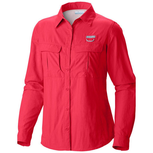 Columbia Women Red Omni-Shield Cascades Explorer Long Sleeve Shirt