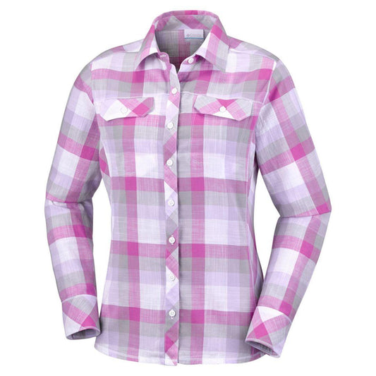 Columbia Women Beige Camp Henry Long Sleeve Shirt