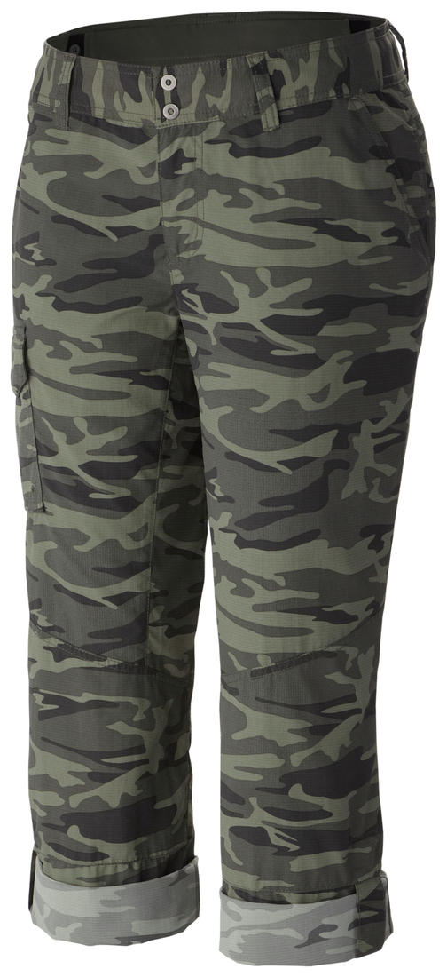 Columbia Women Green Silver Ridge Printed Pant