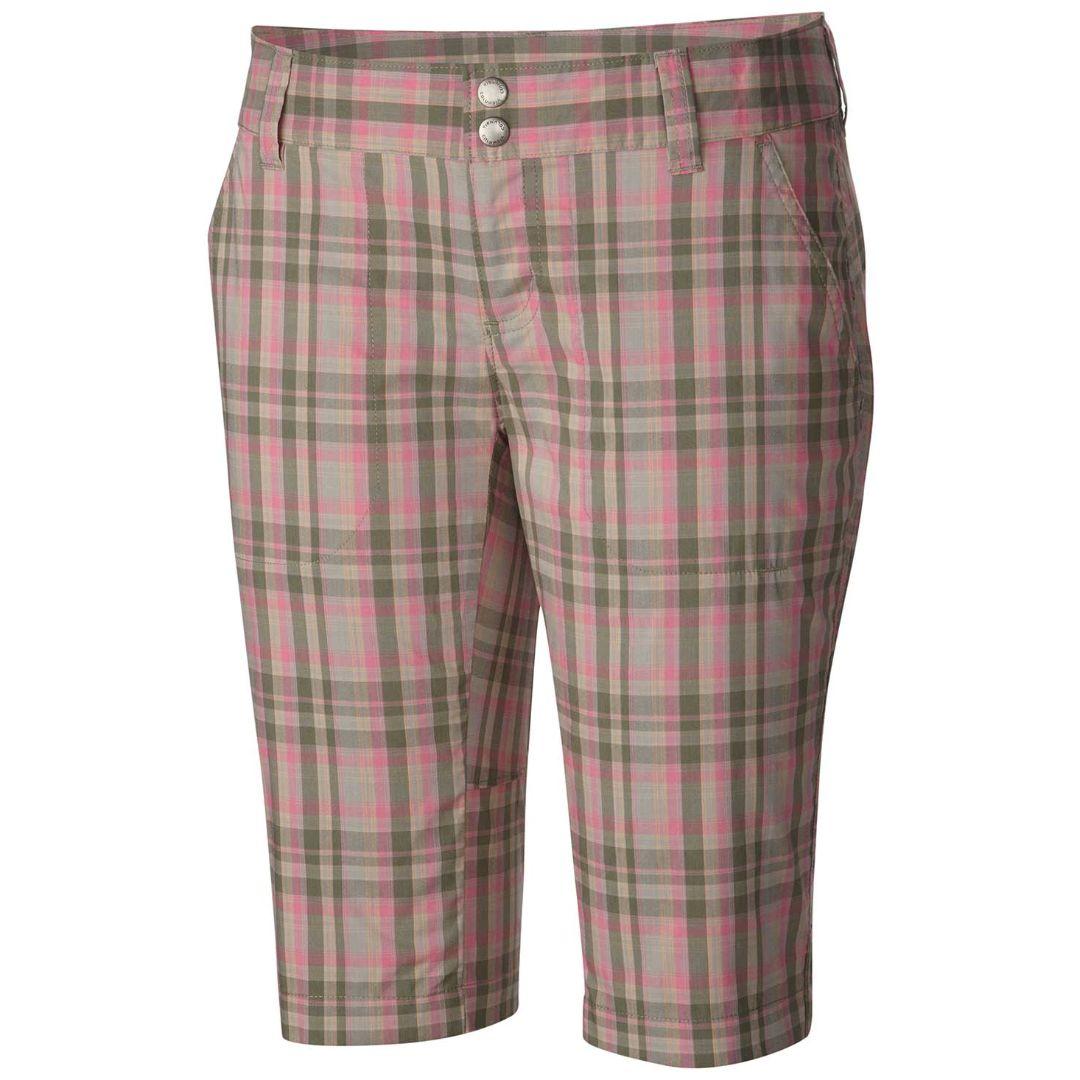 Columbia Women Red Saturday Trail II Plaid Short (Sun Protection)