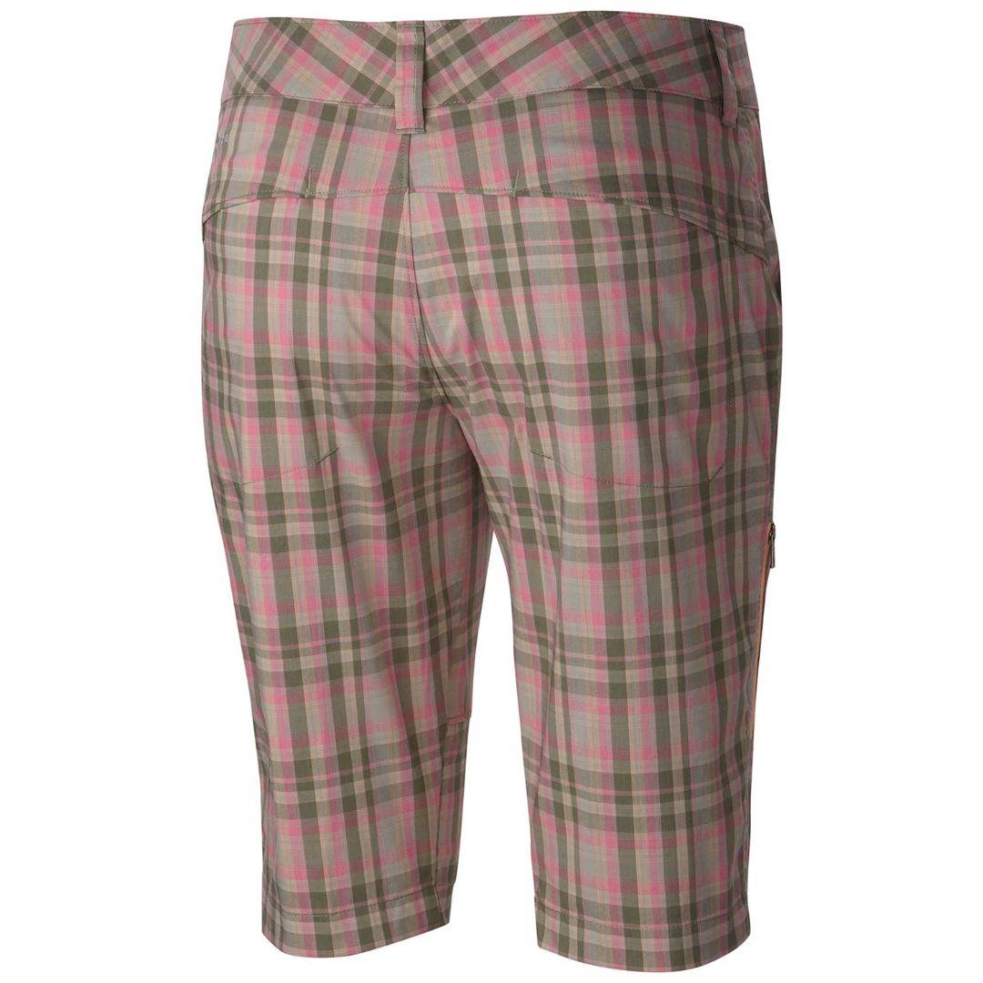 Columbia Women Red Saturday Trail II Plaid Short (Sun Protection)