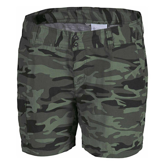 Columbia Women Green Silver Ridge Printed Short