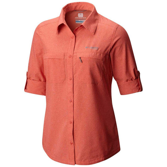Columbia Women Red Irico Long Sleeve Shirt