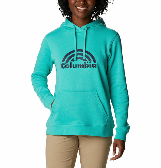 Columbia Women Green Columbia Trek Graphic Hoodie