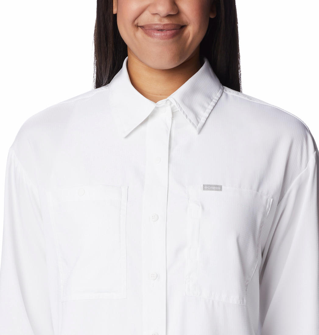 Columbia Women White Columbia Women Silver Ridge Utility Long Sleeve Shirt
