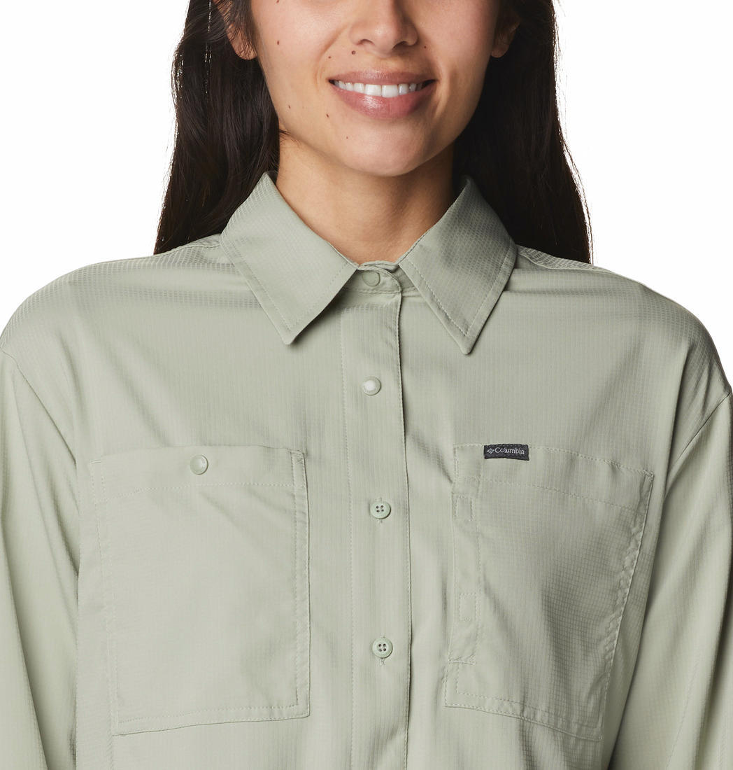 Columbia Women Green Columbia Women Silver Ridge Utility Long Sleeve Shirt