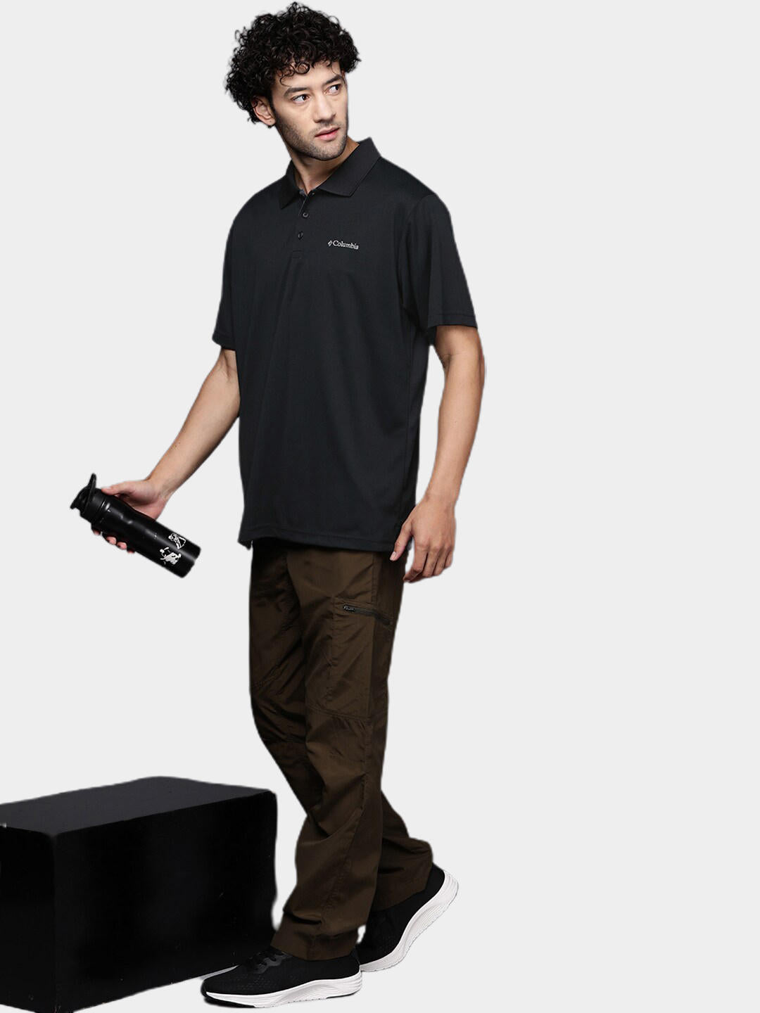 Columbia Men Black Utilizer Polo T-Shirt