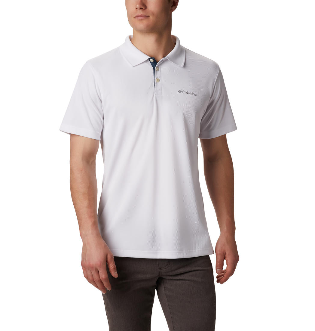 Columbia Men White Columbia Men Utilizer Polo T-Shirt