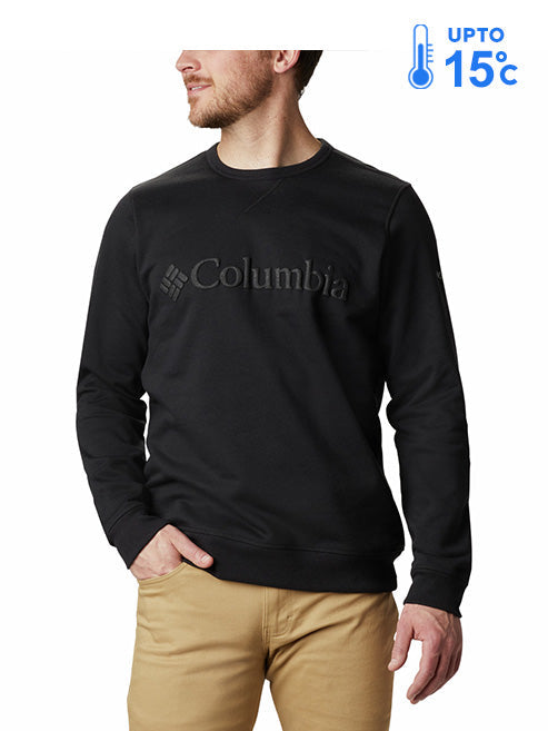 Columbia Men’s Black Logo Fleece Crewneck Sweatshirt