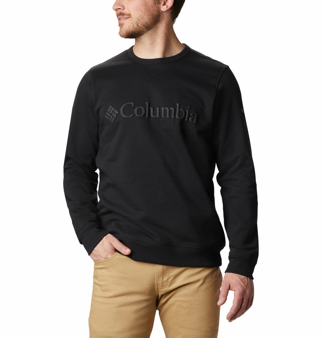 Columbia Men Black M Columbia Logo Fleece Crew Fleece Jacket