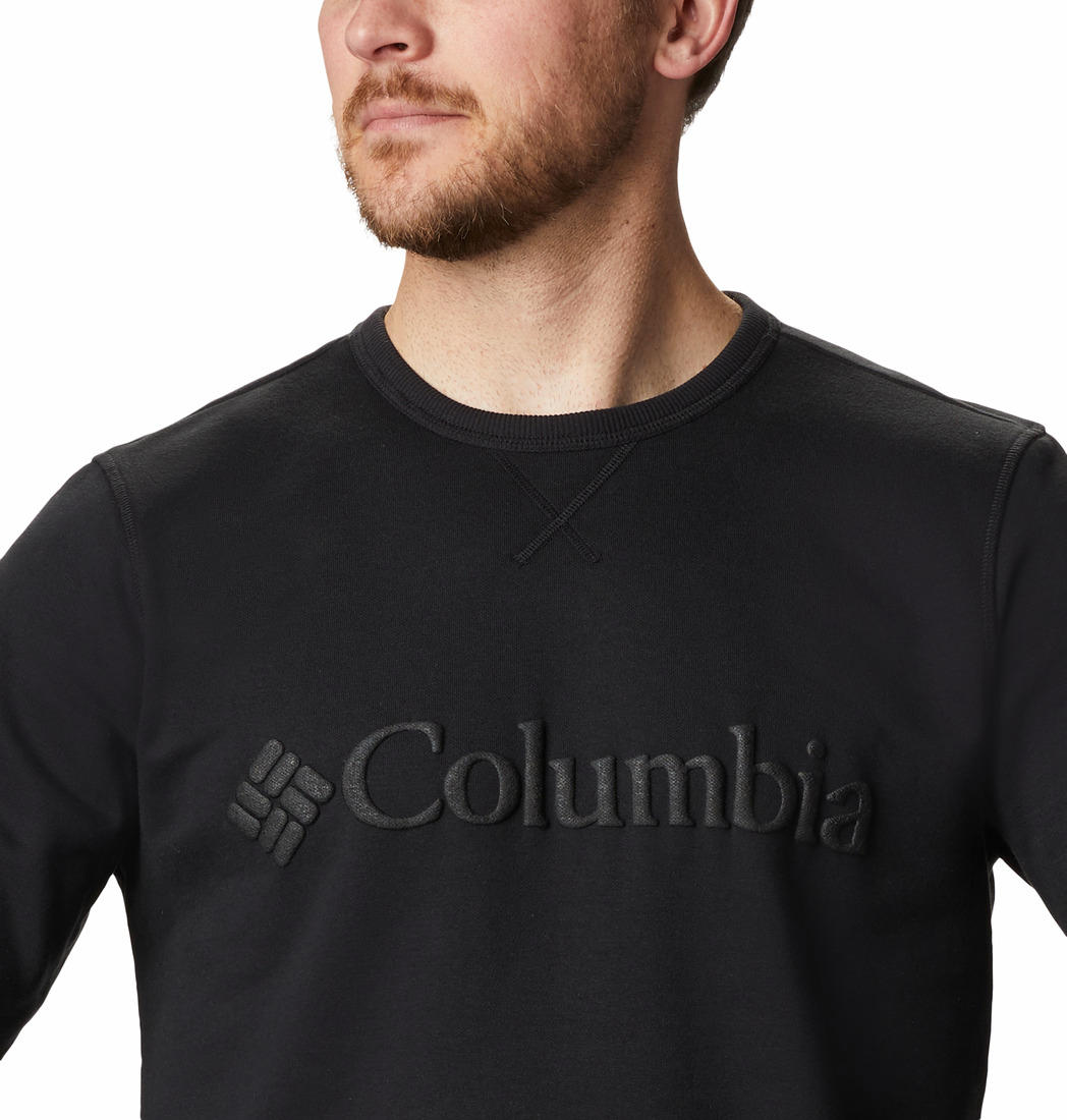 Columbia Men Black M Columbia Logo Fleece Crew Fleece Jacket