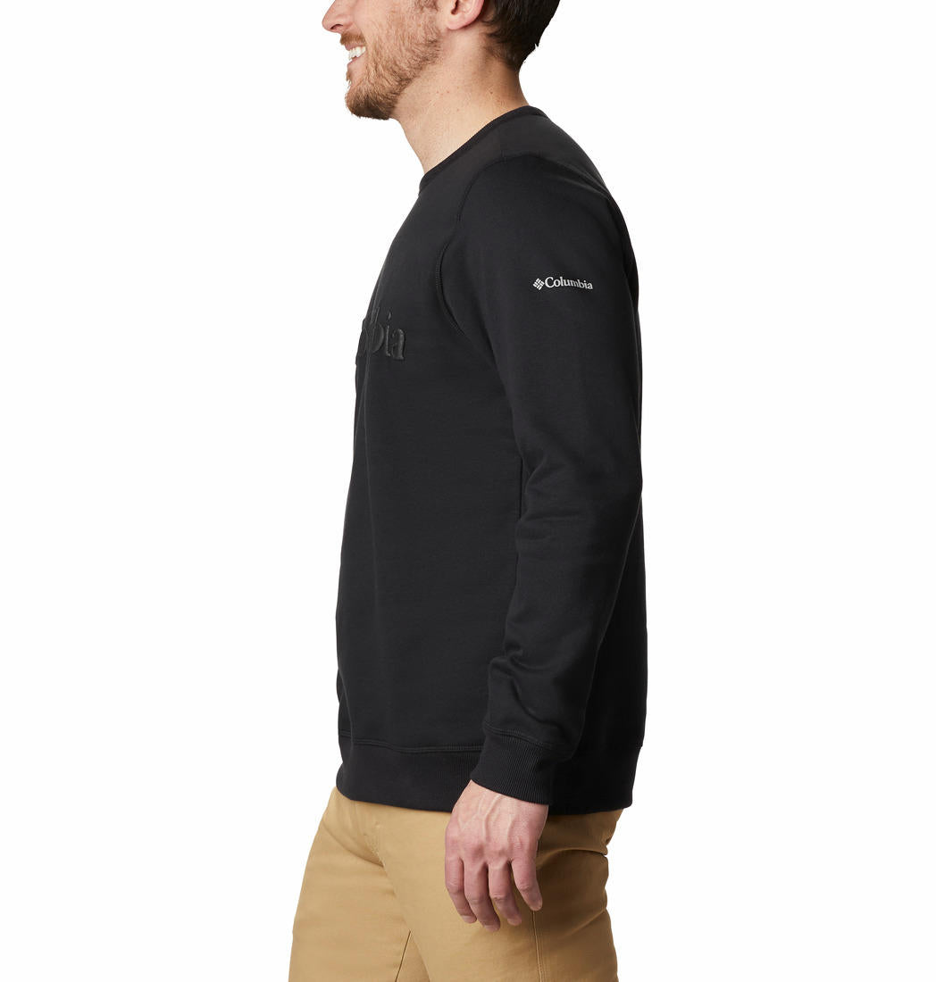 Columbia Men Black M Columbia Logo Fleece Crew Fleece Jacket