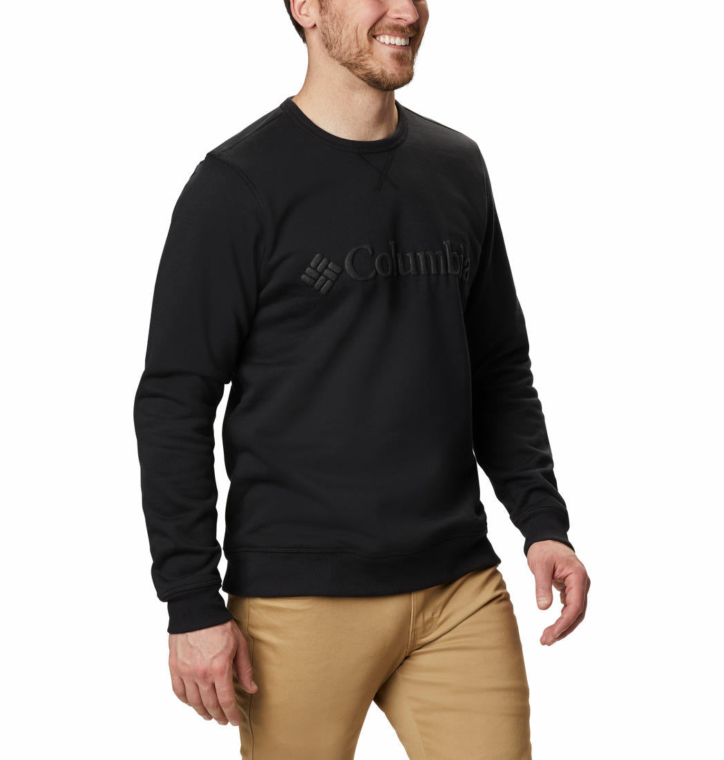 Columbia Men Black M Columbia Logo Fleece Crew Fleece Jacket