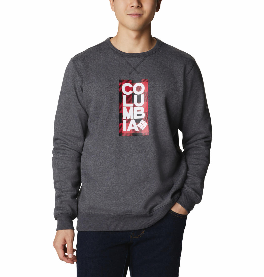 Columbia Men Black M Columbia Logo Fleece Crew Fleece Jacket