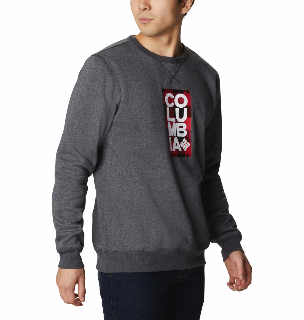 Columbia Men Black M Columbia Logo Fleece Crew Fleece Jacket