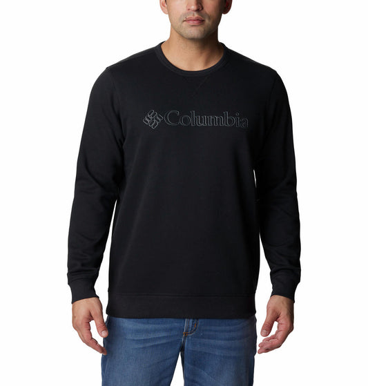 Columbia Men Black Sun Protection M Logo Crew Pullover
