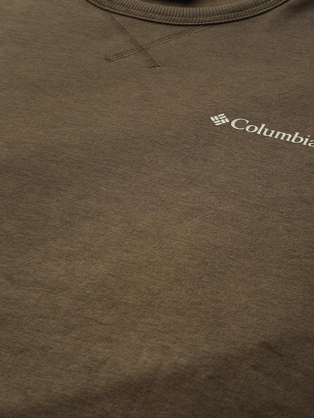 Columbia Men Green M Columbia Logo Fleece Crew Fleece Jacket