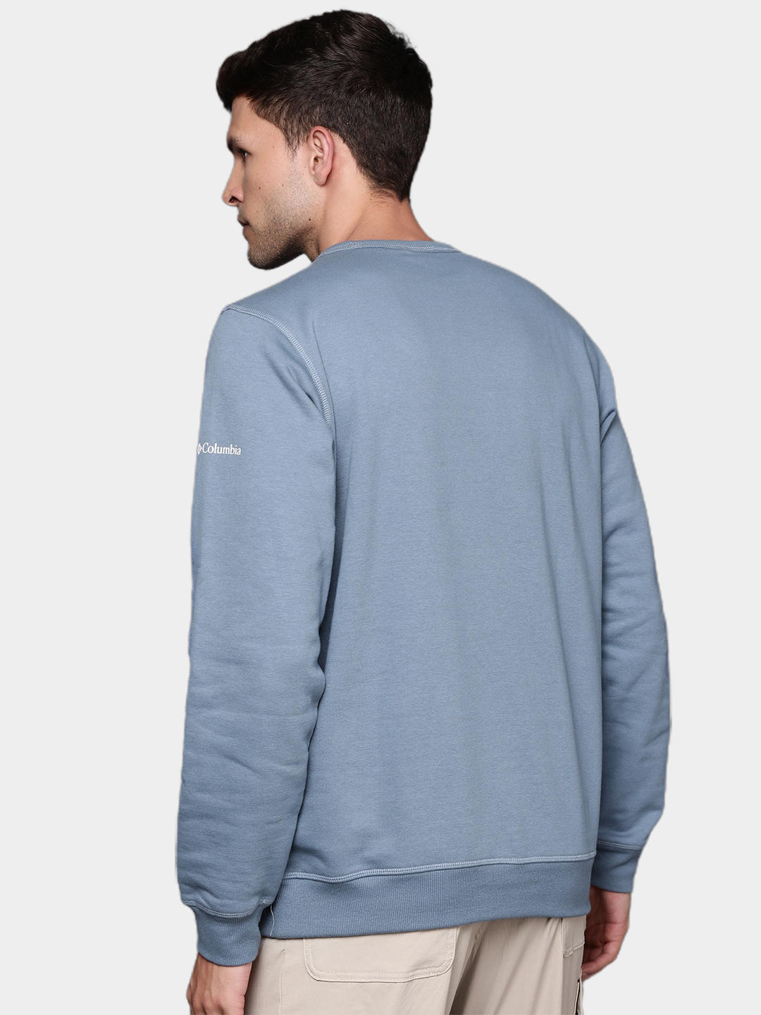 Columbia Men Blue M Columbia Logo Fleece Crew Fleece Jacket