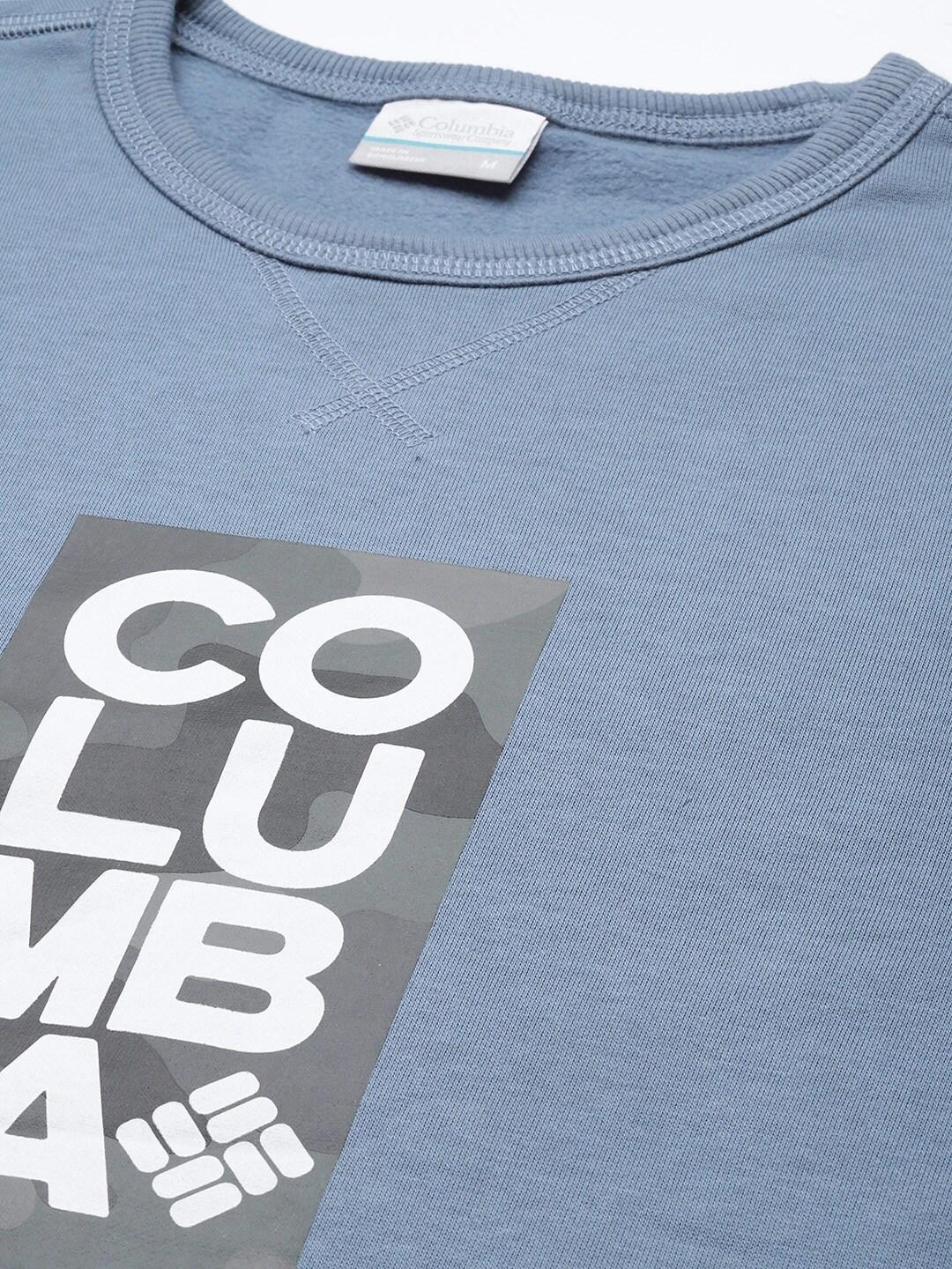 Columbia Men Blue M Columbia Logo Fleece Crew Fleece Jacket