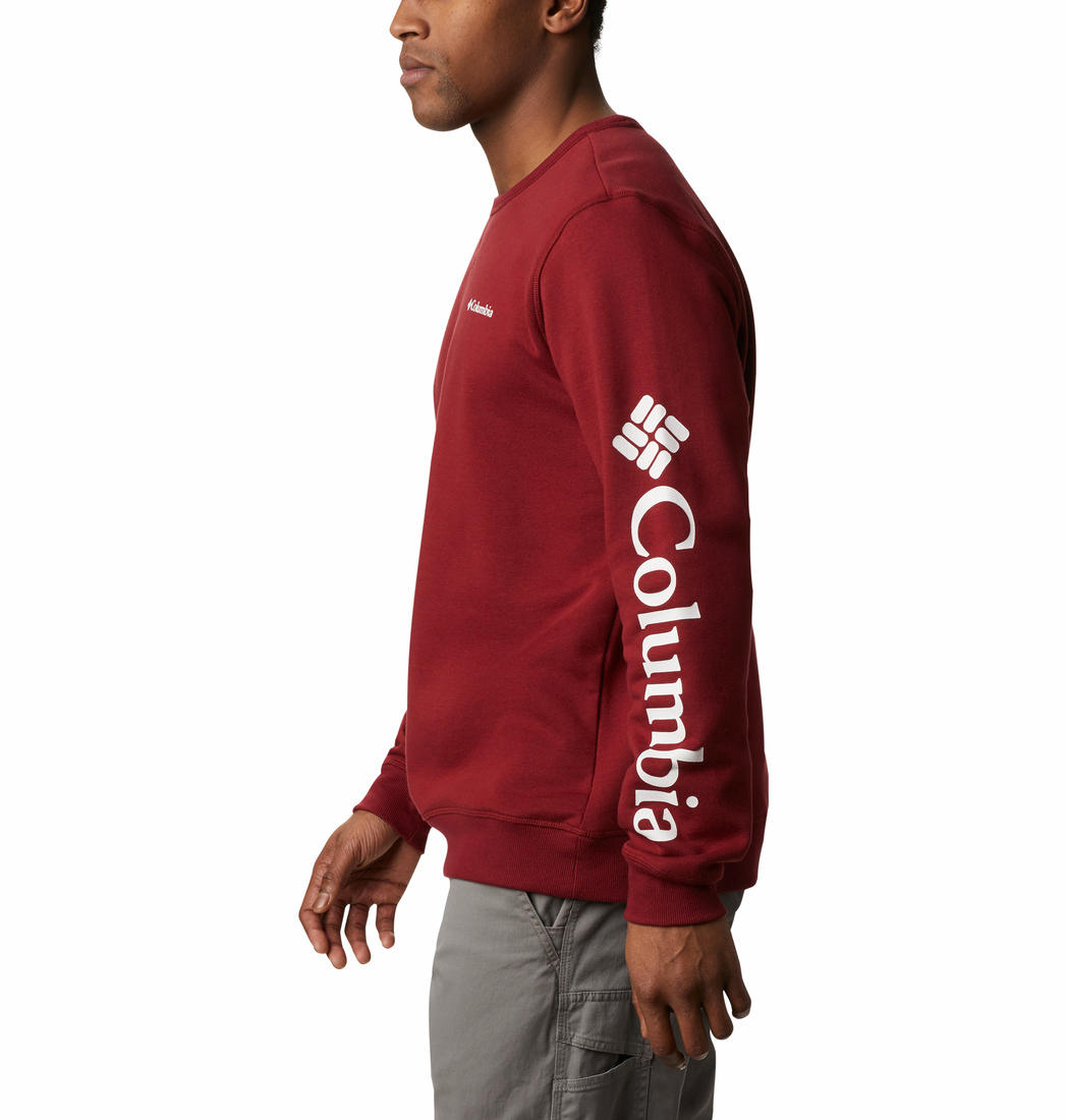 Columbia Men Maroon M Columbia Logo Fleece Crew Fleece Jacket