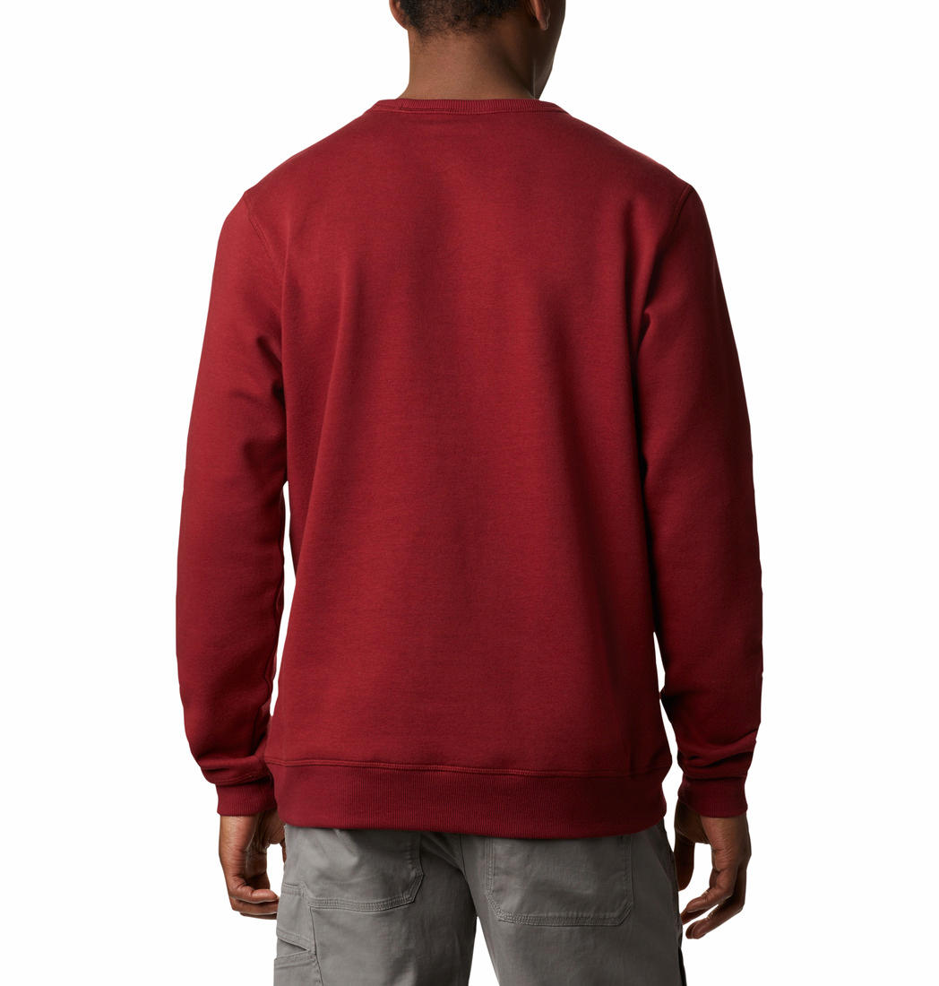 Columbia Men Maroon M Columbia Logo Fleece Crew Fleece Jacket