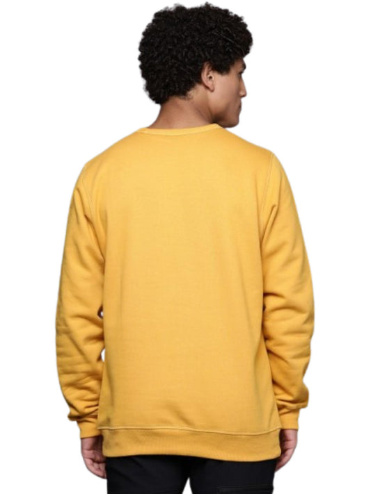 Columbia Men Yellow M Columbia Logo Crew Fleece Top