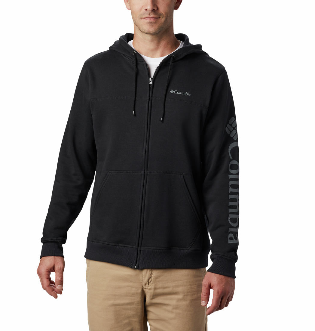 Columbia Men Black M Columbia Logo Fleece FZ (Sun Protection)