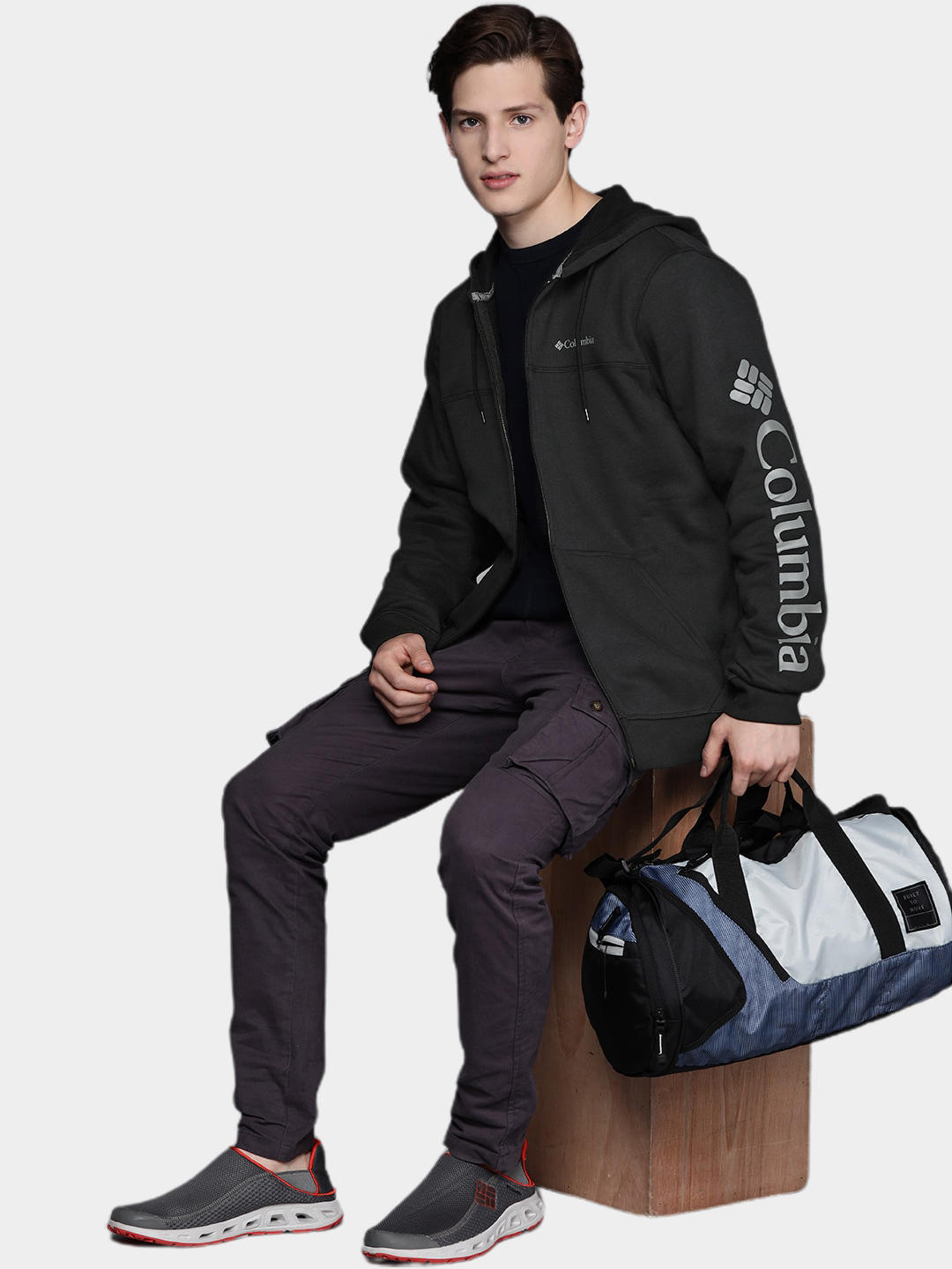Columbia Men Black M Columbia Logo Fleece FZ (Sun Protection)