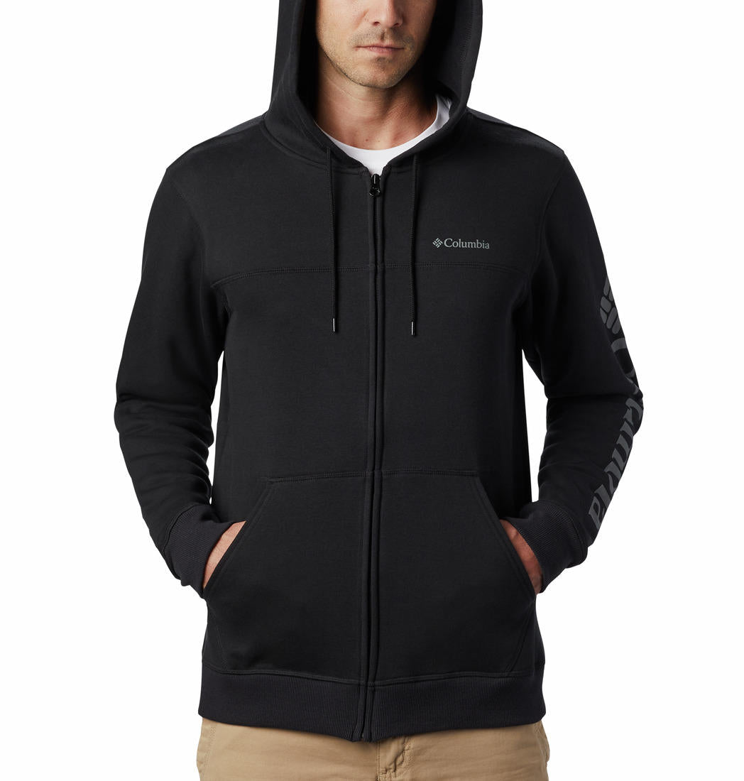 Columbia Men Black M Columbia Logo Fleece FZ (Sun Protection)