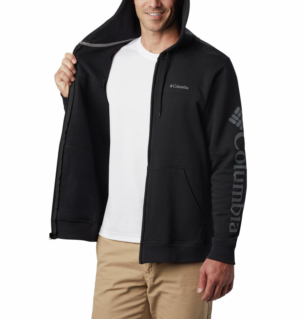 Columbia Men Black M Columbia Logo Fleece FZ (Sun Protection)