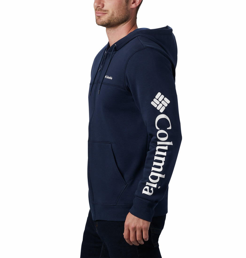 Columbia Men Blue M Columbia Logo Fleece FZ (Sun Protection)