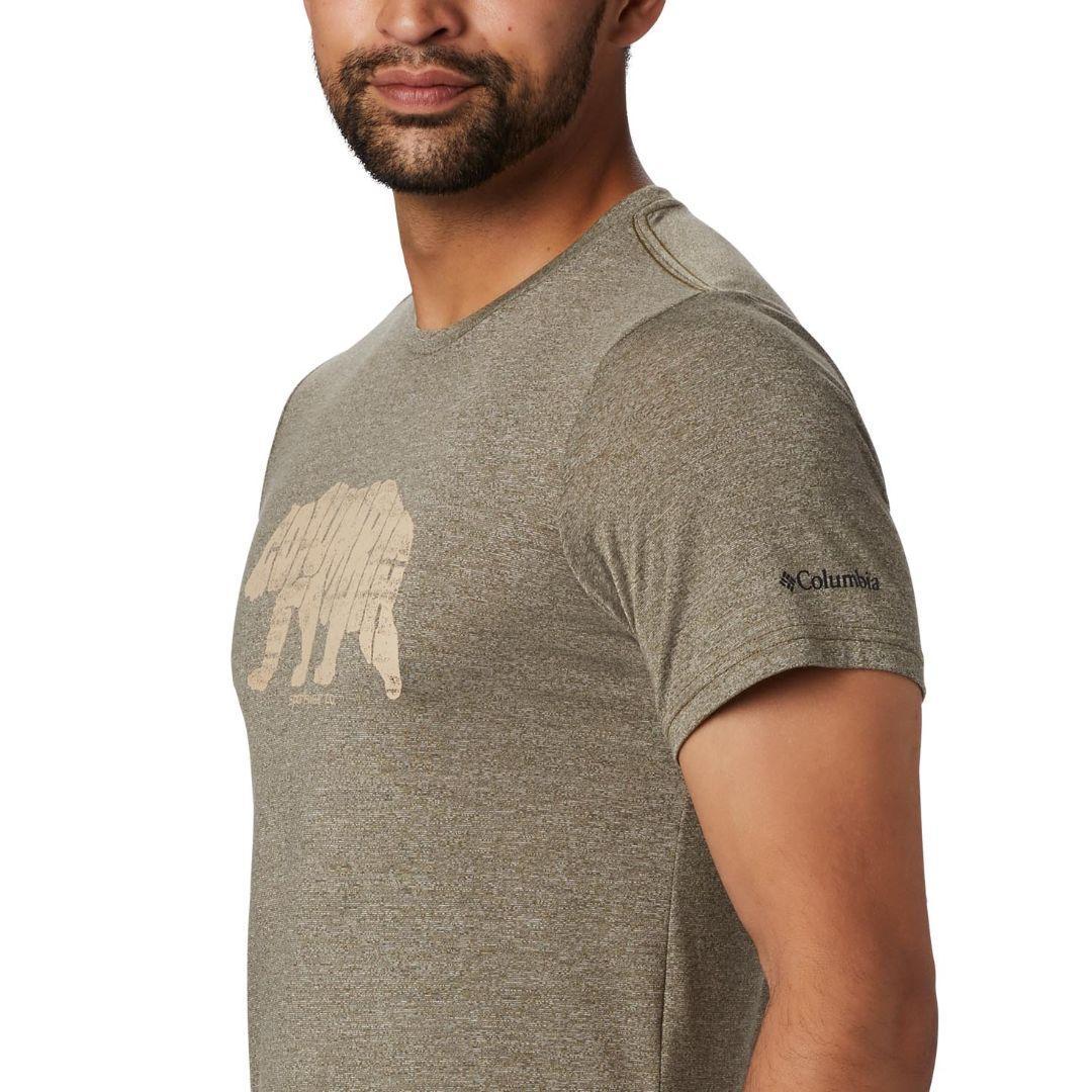 Columbia Men Green Omni-Wick Terra Vale II Tshirt