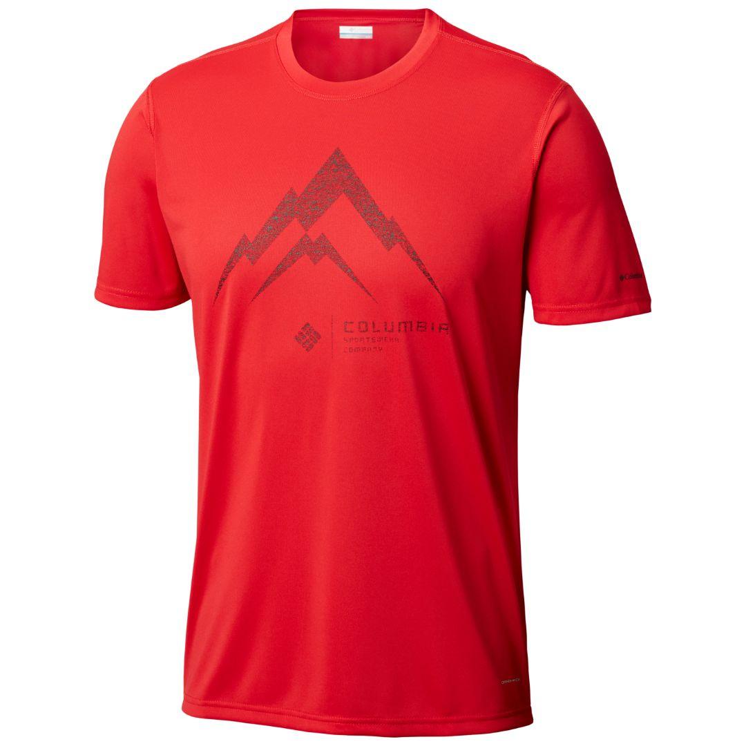 Columbia Men Red Timber Trek Graphic Short Sleeve Shirt