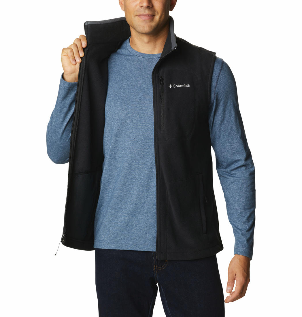 Columbia Men Black Fast Trek Fleece Vest