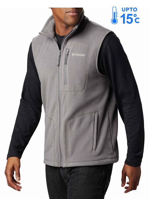Columbia Men Grey Fast Trek Fleece Vest