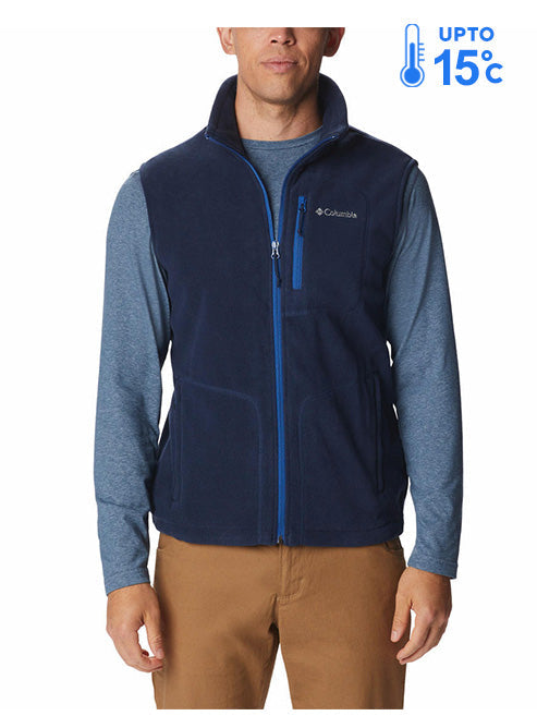 Columbia Men Blue Fast Trek Fleece Vest