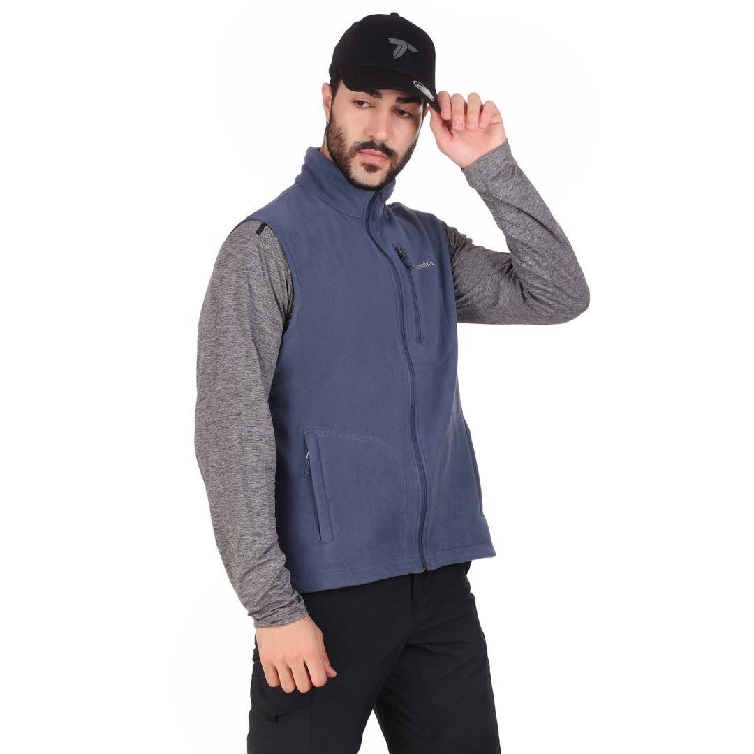 Columbia Men Blue Fast Trek Fleece Vest